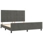 vidaXL Bettgestell mit Kopfteil Dunkelgrau 160x200 cm Samt vidaXL Bettgestell mit Kopfteil Dunkelgrau 160x200 cm Samt
