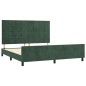 vidaXL Bettgestell mit Kopfteil Dunkelgrün 180x200 cm Samt vidaXL Bettgestell mit Kopfteil Dunkelgrün 180x200 cm Samt