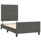vidaXL Bettgestell mit Kopfteil Dunkelgrau 100x200 cm Samt vidaXL Bettgestell mit Kopfteil Dunkelgrau 100x200 cm Samt