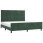 vidaXL Bettgestell mit Kopfteil Dunkelgrün 160x200 cm Samt vidaXL Bettgestell mit Kopfteil Dunkelgrün 160x200 cm Samt