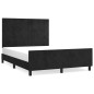 vidaXL Bettgestell mit Kopfteil Schwarz 140x190 cm Samt vidaXL Bettgestell mit Kopfteil Schwarz 140x190 cm Samt
