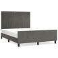 vidaXL Bettgestell mit Kopfteil Dunkelgrau 140x190 cm Samt vidaXL Bettgestell mit Kopfteil Dunkelgrau 140x190 cm Samt