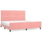 vidaXL Bettgestell mit Kopfteil Rosa 200x200 cm Samt vidaXL Bettgestell mit Kopfteil Rosa 200x200 cm Samt