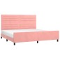 vidaXL Bettgestell mit Kopfteil Rosa 200x200 cm Samt vidaXL Bettgestell mit Kopfteil Rosa 200x200 cm Samt