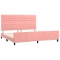 vidaXL Bettgestell mit Kopfteil Rosa 200x200 cm Samt vidaXL Bettgestell mit Kopfteil Rosa 200x200 cm Samt
