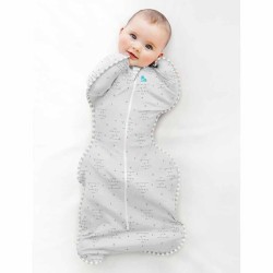 Love to Dream Baby-Schlafsack Swaddle Up Lite Stufe 1 M Textgrau