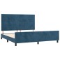 vidaXL Bettgestell mit Kopfteil Dunkelblau 180x200 cm Samt vidaXL Bettgestell mit Kopfteil Dunkelblau 180x200 cm Samt