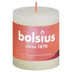 Bolsius Rustikale Stumpenkerzen Shine 4 Stk. 80x68 mm Perlenweiß