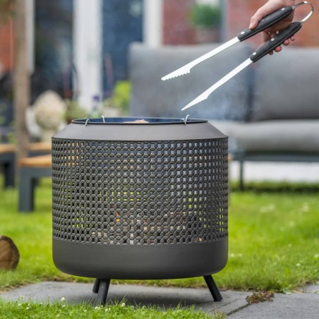 RedFire Feuerkorb mit Grill Midland Schwarz