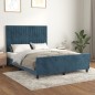 vidaXL Bettgestell mit Kopfteil Dunkelblau 140x200 cm Samt vidaXL Bettgestell mit Kopfteil Dunkelblau 140x200 cm Samt