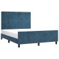 vidaXL Bettgestell mit Kopfteil Dunkelblau 140x200 cm Samt vidaXL Bettgestell mit Kopfteil Dunkelblau 140x200 cm Samt