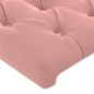 vidaXL Bettgestell mit Kopfteil Rosa 100x200 cm Samt vidaXL Bettgestell mit Kopfteil Rosa 100x200 cm Samt