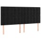vidaXL Bettgestell mit Kopfteil Schwarz 160x200 cm Samt vidaXL Bettgestell mit Kopfteil Schwarz 160x200 cm Samt