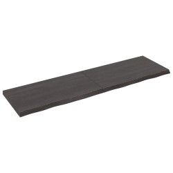 Waschtischplatte Dunkelgrau 220x60x6 cm Massivholz Behandelt