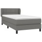 vidaXL Boxspringbett mit Matratze Dunkelgrau 80x200 cm Stoff vidaXL Boxspringbett mit Matratze Dunkelgrau 80x200 cm Stoff