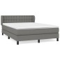 vidaXL Boxspringbett mit Matratze Dunkelgrau 140x200 cm Stoff vidaXL Boxspringbett mit Matratze Dunkelgrau 140x200 cm Stoff