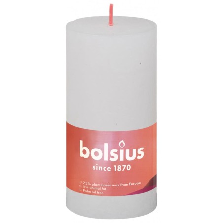 Bolsius Rustikale Stumpenkerzen Shine 8 Stk. 100x50 mm Wolkenweiß