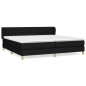 vidaXL Boxspringbett mit Matratze Schwarz 200x200 cm Stoff vidaXL Boxspringbett mit Matratze Schwarz 200x200 cm Stoff