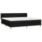 vidaXL Boxspringbett mit Matratze Schwarz 200x200 cm Stoff vidaXL Boxspringbett mit Matratze Schwarz 200x200 cm Stoff