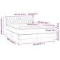 vidaXL Boxspringbett mit Matratze Dunkelgrau 140x200 cm Stoff vidaXL Boxspringbett mit Matratze Dunkelgrau 140x200 cm Stoff