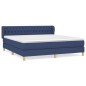 vidaXL Boxspringbett mit Matratze Blau 180x200 cm Stoff vidaXL Boxspringbett mit Matratze Blau 180x200 cm Stoff