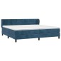 vidaXL Boxspringbett mit Matratze Dunkelblau 200x200 cm Samt vidaXL Boxspringbett mit Matratze Dunkelblau 200x200 cm Samt