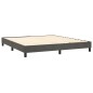 vidaXL Boxspringbett mit Matratze Dunkelgrau 180x200 cm Samt vidaXL Boxspringbett mit Matratze Dunkelgrau 180x200 cm Samt