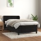 vidaXL Boxspringbett mit Matratze Schwarz 90x190 cm Samt vidaXL Boxspringbett mit Matratze Schwarz 90x190 cm Samt