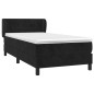 vidaXL Boxspringbett mit Matratze Schwarz 90x190 cm Samt vidaXL Boxspringbett mit Matratze Schwarz 90x190 cm Samt