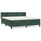 vidaXL Boxspringbett mit Matratze Dunkelgrün 180x200 cm Samt vidaXL Boxspringbett mit Matratze Dunkelgrün 180x200 cm Samt