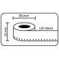 rillstab Etikettenrolle 89x28 mm 12 Rollen Weiß rillstab Etikettenrolle 89x28 mm 12 Rollen Weiß