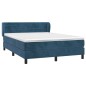 vidaXL Boxspringbett mit Matratze Dunkelblau 140x200 cm Samt vidaXL Boxspringbett mit Matratze Dunkelblau 140x200 cm Samt