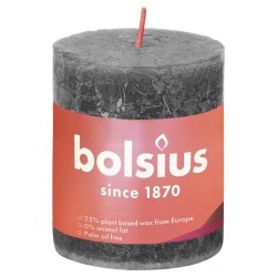 Bolsius Rustikale Stumpenkerzen Shine 4 Stk. 80x68 mm Sturmgrau