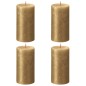 Bolsius Rustikale Stumpenkerzen Shimmer 4 Stk. 130x68 mm Golden Bolsius Rustikale Stumpenkerzen Shimmer 4 Stk. 130x68 mm Golden