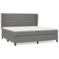vidaXL Boxspringbett mit Matratze Dunkelgrau 200x200 cm Stoff vidaXL Boxspringbett mit Matratze Dunkelgrau 200x200 cm Stoff