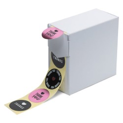 rillprint Geschenk-Aufkleber 250 Stk. x 4 Rollen Rosa, Braun & Schwarz