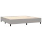 vidaXL Boxspringbett mit Matratze Hellgrau 200x200 cm Stoff vidaXL Boxspringbett mit Matratze Hellgrau 200x200 cm Stoff