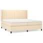 vidaXL Boxspringbett mit Matratze Creme 200x200 cm Stoff vidaXL Boxspringbett mit Matratze Creme 200x200 cm Stoff