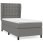 vidaXL Boxspringbett mit Matratze Dunkelgrau 80x200 cm Stoff vidaXL Boxspringbett mit Matratze Dunkelgrau 80x200 cm Stoff