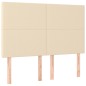 vidaXL Boxspringbett mit Matratze Creme 140x190 cm Stoff vidaXL Boxspringbett mit Matratze Creme 140x190 cm Stoff