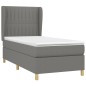 vidaXL Boxspringbett mit Matratze Dunkelgrau 80x200 cm Stoff vidaXL Boxspringbett mit Matratze Dunkelgrau 80x200 cm Stoff
