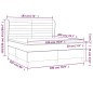 vidaXL Boxspringbett mit Matratze Blau 180x200 cm Stoff vidaXL Boxspringbett mit Matratze Blau 180x200 cm Stoff