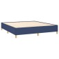 vidaXL Boxspringbett mit Matratze Blau 160x200 cm Stoff vidaXL Boxspringbett mit Matratze Blau 160x200 cm Stoff
