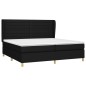 vidaXL Boxspringbett mit Matratze Schwarz 200x200 cm Stoff vidaXL Boxspringbett mit Matratze Schwarz 200x200 cm Stoff