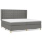 vidaXL Boxspringbett mit Matratze Dunkelgrau 200x200 cm Stoff vidaXL Boxspringbett mit Matratze Dunkelgrau 200x200 cm Stoff