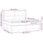 vidaXL Boxspringbett mit Matratze Dunkelgrau 200x200 cm Stoff vidaXL Boxspringbett mit Matratze Dunkelgrau 200x200 cm Stoff