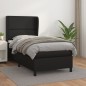vidaXL Boxspringbett mit Matratze Schwarz 80x200 cm Kunstleder vidaXL Boxspringbett mit Matratze Schwarz 80x200 cm Kunstleder