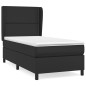 vidaXL Boxspringbett mit Matratze Schwarz 80x200 cm Kunstleder vidaXL Boxspringbett mit Matratze Schwarz 80x200 cm Kunstleder