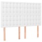 vidaXL Boxspringbett mit Matratze Weiß 140x200 cm Kunstleder vidaXL Boxspringbett mit Matratze Weiß 140x200 cm Kunstleder