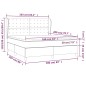 vidaXL Boxspringbett mit Matratze Creme 160x200 cm Kunstleder vidaXL Boxspringbett mit Matratze Creme 160x200 cm Kunstleder